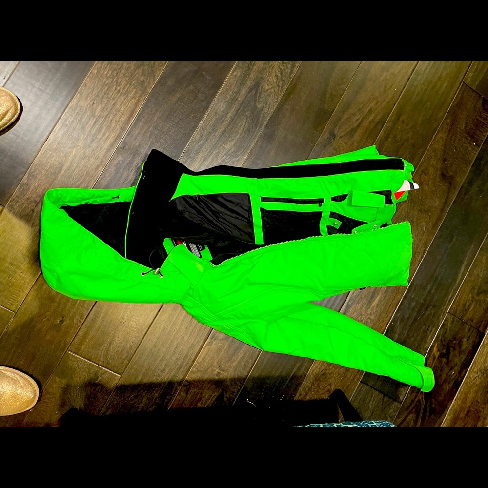 Karbon electric green ski jacket